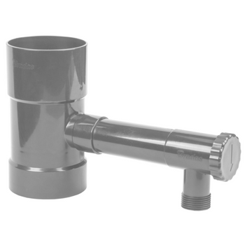 Zbieracz wody deszczowej z zaworem 100 mm szary
