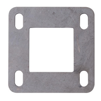 Płytka montażowa ze stali czarnej 200x200 mm, do słupka 100x100 mm