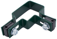 Obejma narożna na słupek 60x40 mm zielona