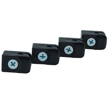 Przelotka do drutu czarna z wkrętem