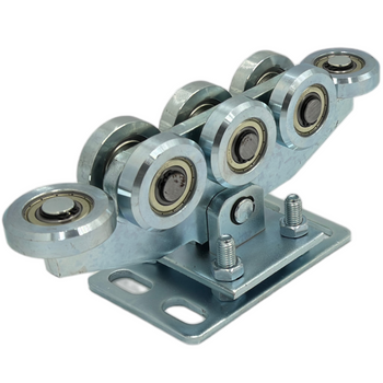 Wózek wahliwy z regulacją 8-rolkowy do profilu 80x80x5 mm