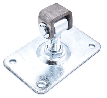 Zawias regulowany do przykręcenia M16 z szyldem 120x75x4 mm