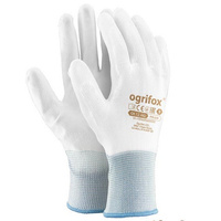 Rękawice Ogrifox OX-Poliur białe rozmiar 9